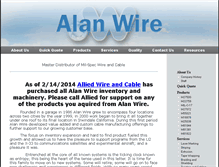 Tablet Screenshot of alan-wire.com